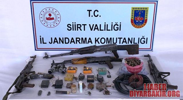 Siirt'te PKK'lılara Ait Çok Sayı Mühimmat Ele Geçirildi