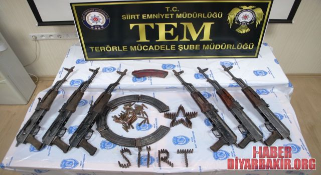 Siirt'te PKK'lılara Ait Çok Saydı Mühimmat Ele Geçirildi