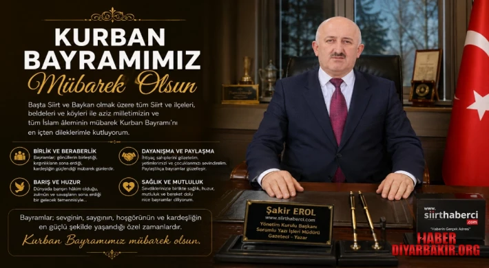 Gazeteci-Yazar Şakir Erol’dan Anlamlı Kurban Bayramı Mesajı