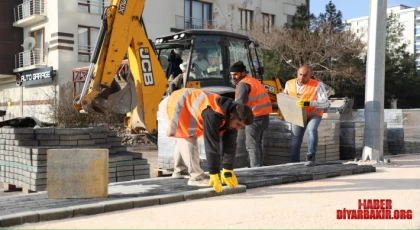 Kayapınar Belediyesi’nde 100 Bin Metrekare Kaldırım Çalışması